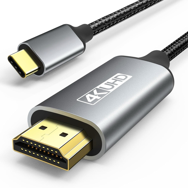 SYONG USB-C to HDMI Cable 4K60Hz High-Speed USB Type C to HDMI 2.0 Braided Cord for iPhone 15 Series, MacBook Pro/Air, iPad Pro