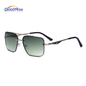 <span class=keywords><strong>Gafas</strong></span> de <span class=keywords><strong>Sol</strong></span> de Metal de Diseño de Marca de Lujo de Moda con Marco de Metal Irregular de Alta Calidad 2025, <span class=keywords><strong>Gafas</strong></span> de <span class=keywords><strong>Sol</strong></span> Vintage para Hombre - Product Image 1