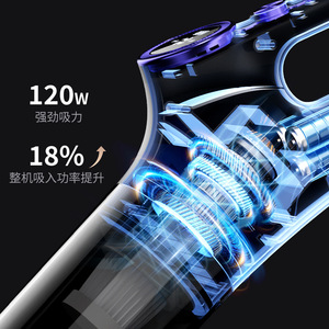 Rongshida Cordless <b>Vacuum</b> Cleaner 120w High Suction <b>Portable</b> Stick <b>Vacuum</b> With Dust Bin For Home Cleaning - Product Image 1