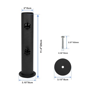 Soporte de paraguas universal de servicio pesado <span class=keywords><strong>Base</strong></span> de tubo de paraguas de piedra para exteriores Soporte de estaca de poste de bandera de mármol exterior - Product Image 2