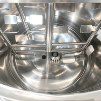 Cuve de réaction en acier inoxydable de 500 L pour la fabrication de savon liquide, de shampoing pour lavage de voitures, équipement de mélange avec agitateur