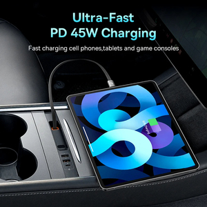 <span class=keywords><strong>Baseus</strong></span> <span class=keywords><strong>Hub</strong></span> para Tesla Model 3/Y Estación de acoplamiento PD 45W Cargador rápido Adaptador inteligente para coche Divisor alimentado Extensión Shunt <span class=keywords><strong>Hub</strong></span> - Product Image 3