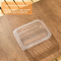 Boîte à gâteau carrée transparente jetable en PP de qualité alimentaire pour beurre, gâteau de riz, tranches de gâteau, tiramisu, emballage de pâtisserie