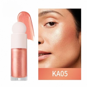 Logotipo personalizado de alta calidad de maquillaje líquido resaltador al por mayor vegano bajo Moq Rosa Mini brillo líquido resaltador - Product Image 6