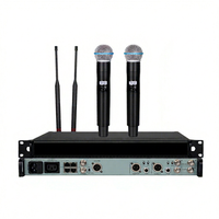Système de microphone sans fil à double canal AD4D-3 B58/KSM8/KSM9/KSM11 Pile AA Connecteur XLR Technologie UHF PLL Professionnel