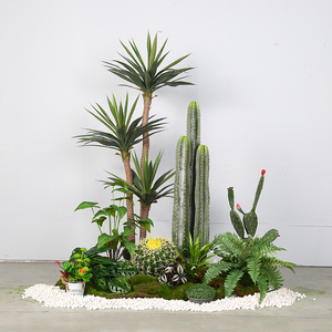 Jardín Paisajismo Combinación Estilo Suite Plantas artificiales Árbol Decoración para <span class=keywords><strong>el</strong></span> hogar Bonsai Árbol Plantas <span class=keywords><strong>de</strong></span> plástico Macetas Plantas <span class=keywords><strong>de</strong></span> Palma falsas - Product Image 4