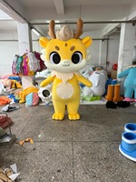 Mascotte de costume ignifuge testée pour la sécurité, idéale pour les cérémonies d'inauguration, avec service de personnalisation des tailles