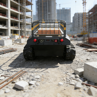 Tins-13 Châssis de robot à chenilles en caoutchouc pour engins de construction autonomes, suspension indépendante, véhicule amphibie à propulsion hybride