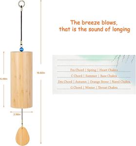 Personnalisé japonais Furin son guérison bambou extérieur suspendu carillons éoliens cristal Chakra musique carillons - Product Image 2