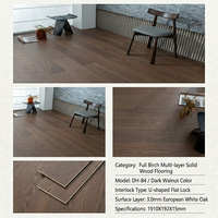Plancher stratifié AC4 résistant au feu, résistant à l'usure, imperméable, avec âme en MDF, matériaux chêne et frêne contemporains, installation par clips, haute qualité