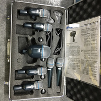 Ensemble de microphones de batterie 7 pièces filaires en métal et plastique avec suppression du bruit, pour Kick, Bass Drum, Tom, Snare et Cymbales, portable