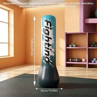 Sac de frappe gonflable autoportant en PVC pour entraînement de boxe, prix direct usine, commande en gros