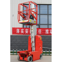 Plateforme élévatrice verticale mobile télescopique en alliage d'aluminium, homologuée CE, 4M, 6M, 8M, 200Kg, à commande hydraulique et électrique