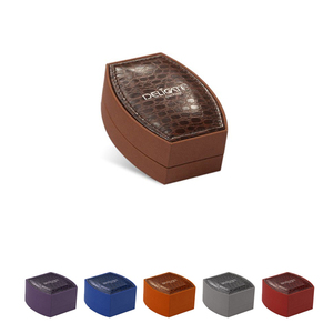 Round corner jewelry packaging box Crocodile pattern surface jewellery boxes with velvet insert