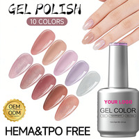 Vernis à ongles gel UV professionnel de haute qualité 15ml, sans HEMA ni TPO, pour salon de manucure - Échantillon gratuit - Ventes chaudes OEM