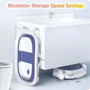Baignoires pliables pour tout-petits en matériau écologique, ensemble de <span class=keywords><strong>baignoire</strong></span> pour bébé, <span class=keywords><strong>baignoire</strong></span> pliable pour un rangement facile dans le <span class=keywords><strong>coffre</strong></span> - Product Image 5