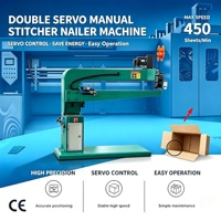 Agrafeuse manuelle double servo 1400 pour cartons ondulés, machine à assembler les boîtes en carton pour petites usines de cartonnerie