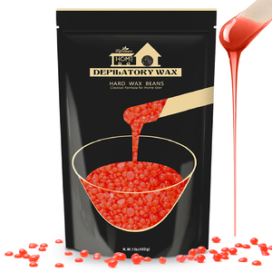 เม็ดแว็กซ์กำจัดขน Lifelance Home Depilatory Hard Wax Beans 1 ปอนด์ สีแดง สำหรับกำจัดขนบริเวณบิกินี่และจุดซ่อนเร้น - Product Image 1