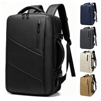 Mochila para Portátil de Negocios con Gran Capacidad de Expansión, Carga USB, Múltiples Compartimentos, para Oficina, Trabajo, Viajes, Salidas Diarias y Desplazamientos