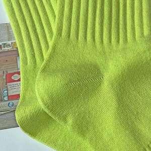 Men's Crew <b>Socks</b> Solid Knitted Cotton Breathable Daily Wear White Black Green <b>Orange</b> Gray Beige One Size For All - Product Image 2