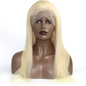 Indian Silk Base Double Drawn Virgin Hair Blonde 613 Indian Raw Human Hair Wigs