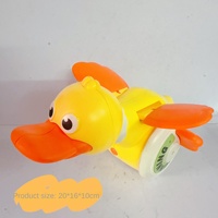 Jouet musical et lumineux électrique rotatif en forme de canard pour la stimulation des bébés de 0 à 24 mois, en plastique, pour l'éveil et la formation à la direction des yeux