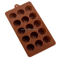 Ventes directes d'usine 3D moule à gâteau en Silicone marron pour chocolat Fondant pâtisserie et bonbons résine fleurs outils de gâteau