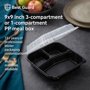 Bandeja de Embalaje de Alimentos Personalizada, Material PP PET Reciclable, Caja de Plástico Desechable para Frutas, Carne y Alimentos Listos para Comer - Product Image 2
