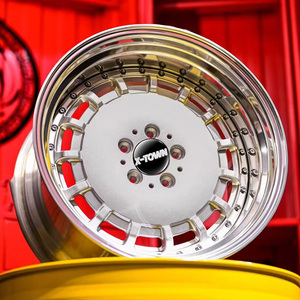 Set di 2 Cerchi in Lega 5x114.3 da 17 18 19 20 22 24 Pollici con Bordo Graduato Forgiato per <span class=keywords><strong>Mercedes</strong></span> W124 W160 <span class=keywords><strong>W126</strong></span> W114 C126 Classe SL - Product Image 3