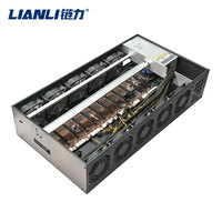 Boîtier pour carte mère B250 12 gpu, 5.5CM d'espacement, boîtier pour serveur 12 cartes gpu avec alimentation 2500w 3300w