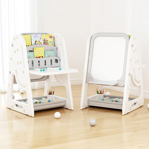 3 in 1 Papan Tulis Anak Mainan Lemari Rak Buku Meja dan Kursi Set Tablet Tulis Magnetik - Product Image 1