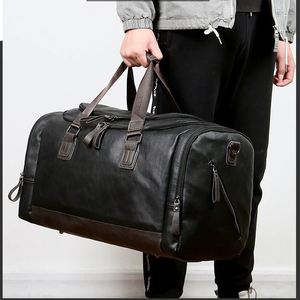 Hot Selling <strong>Trendy</strong> PU Leather Large -capacity Travel <strong>Bag</strong> Men's Business Trip Lightweight Waterproof Travel Hand Luggage <strong>Bag</strong> - Product Image 5