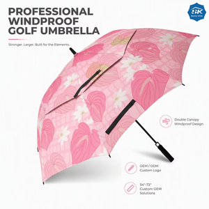 <span class=keywords><strong>Parapluie</strong></span> de golf rose à imprimé cœur, vente en gros, logo personnalisé, coupe-vent, imperméable, idéal pour la promotion et la publicité, pour la pluie et le soleil - Product Image 1