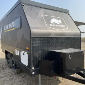 Satış kapalı lüks yalıtım kamp römorku karavan karavan kutu banyo eğlence sistemi mutfak