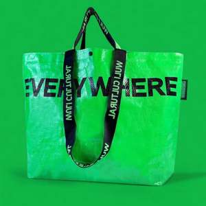 Bolsa de Compras Reutilizable Grande con Logotipo Personalizado, Bolsa de Compras de PP Tejido Laminado Impermeable - Product Image 3