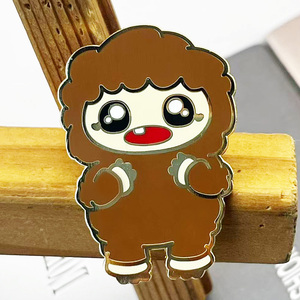 Épinglette animale <span class=keywords><strong>de</strong></span> dessin animé colorée, badge métallique personnalisé, épinglette en émail dur avec impression sérigraphique - Product Image 4