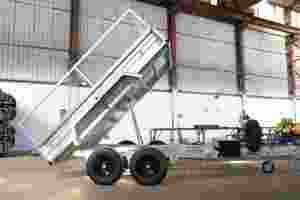 <span class=keywords><strong>Remolque</strong></span> de jaula tándem resistente 8x5 <span class=keywords><strong>con</strong></span> rampa Caja de <span class=keywords><strong>remolque</strong></span> <span class=keywords><strong>basculante</strong></span> hidráulica galvanizada y remolques basculantes - Product Image 5