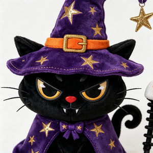 Juguetes <span class=keywords><strong>de</strong></span> Peluche <span class=keywords><strong>de</strong></span> Gato OEM, Peluche <span class=keywords><strong>de</strong></span> Mago Gordo Personalizado <span class=keywords><strong>de</strong></span> Halloween con Varita Mágica para Niños <span class=keywords><strong>de</strong></span> Todas las Edades, Decoración - Product Image 2