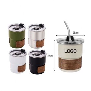 300ML 304 Stainless Steel Drinking Cup for Outdoor Camping, Portable, with Heat-resistant Cup Pad - Product Image 2