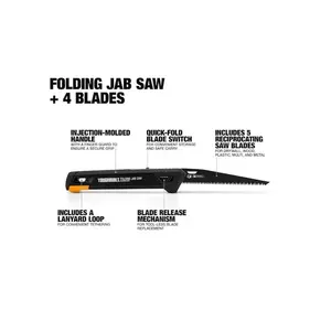 TOUGHBUILT TB-H4S5-23FU Folding Jab Saw + 4 Lâminas Madeira Serras Jardim Logging Serras De Mão Ferramentas Manuais - Product Image 5
