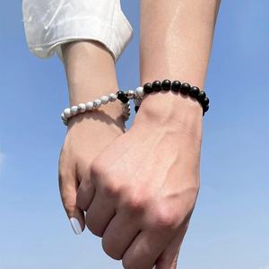 Bracelets de perles magnétiques en pierre naturelle pour les couples Attraction <span class=keywords><strong>Distance</strong></span> Relation pour les cadeaux de fête de mariage pour petit ami - Product Image 3