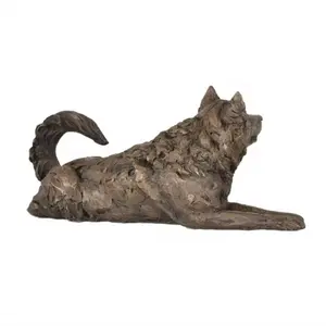 All'ingrosso decorazione da giardino bronzo scultura animale per la vendita statua del cane