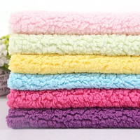 Shaoxing fabricant 100% Polyester Faux coton Sherpa doublure polaire Pile courte fausse fourrure peluche tissu polaire