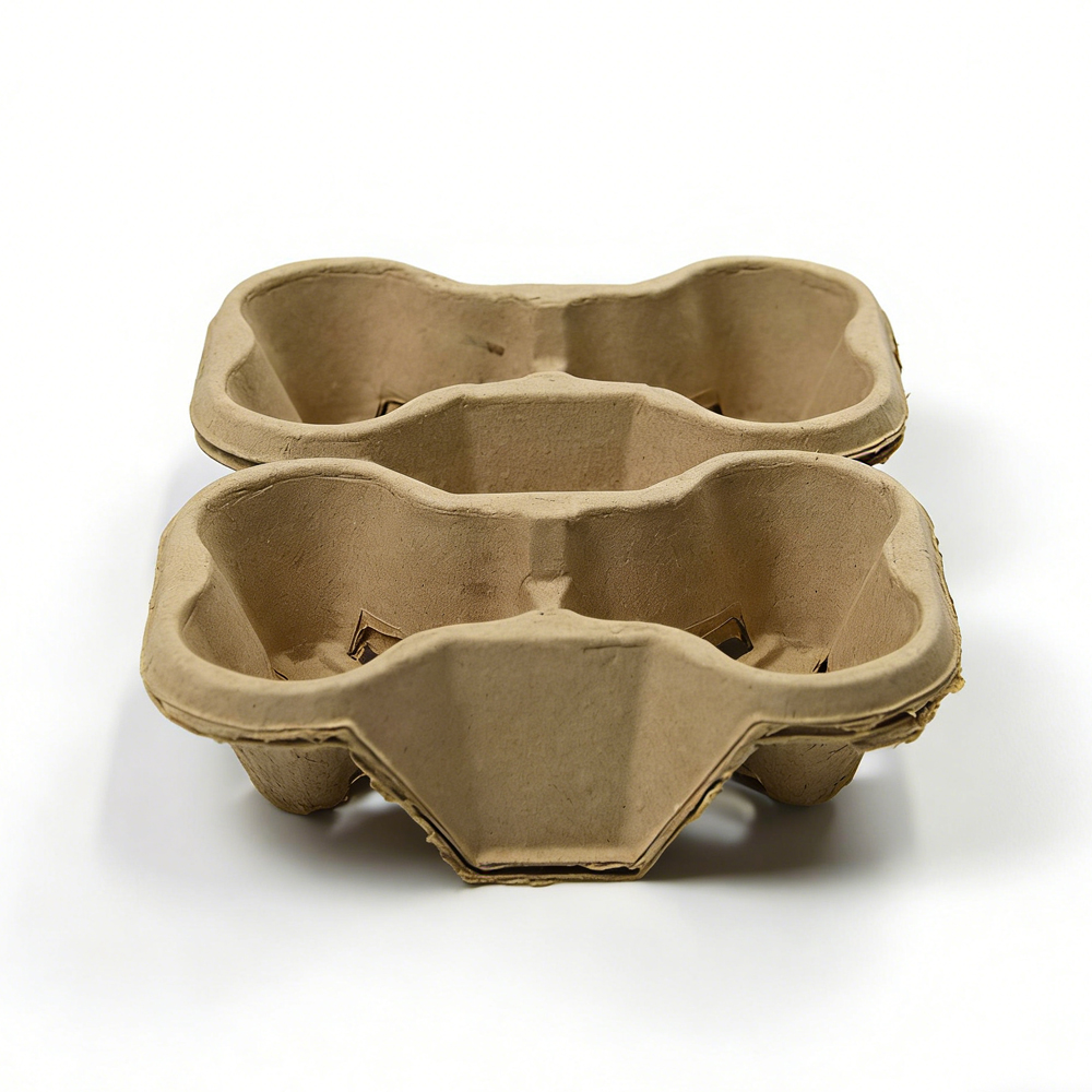 Wholesale Recyclable Takeaway Clip-On Coffee Drink Paper Bowl for Cups Plate Food-Grade Commercial Paper Tray