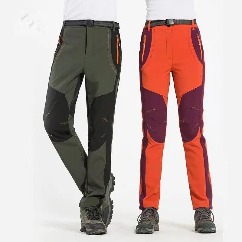 YUEMAI 2023 yeni moda açık kamp spor yürüyüş pantolon polar Softshell pantolon