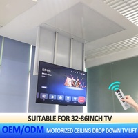 JGST Maßgefertigter 65-75-86 Zoll CE-Zertifizierter Versteckter Decken-Motorisierter Ausklappbarer TV-Lift-Mechanismus mit RS232/485-Steuerung