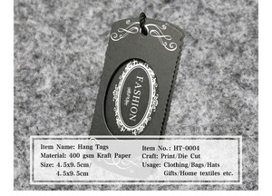 Thẻ Thiết kế thời trang thẻ giá Thẻ Nhãn hiệu quần áo thẻ treo phổ quát hai mặt tinh tế - Product Image 6