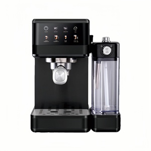 Machine à expresso semi-automatique de style italien en acier inoxydable 19 bars pour usage domestique avec réservoir à lait et vapeur haute pression - Product Image 4