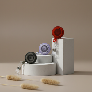 <span class=keywords><strong>Porte</strong></span>-<span class=keywords><strong>badge</strong></span> rétractable rond en plastique personnalisé avec logo d'usine, accessoire pour <span class=keywords><strong>porte</strong></span>-<span class=keywords><strong>badge</strong></span> d'identification - Product Image 5