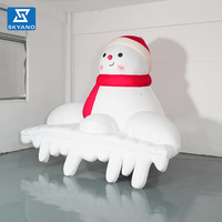 Décoration de toit dessin animé gonflable neige fée publicité gonflables bonhomme de neige pour Noël